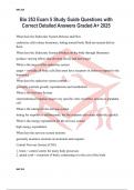 Bio 253 Exam 5 Study Guide Questions with Correct Detailed Answers Graded A&plus; 2025
