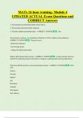 MATx 16 hour training- Module 4  UPDATED ACTUAL Exam Questions and  CORRECT Answers 