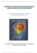 Test Bank for Advanced Accounting 3rd edition by Jeter and Chaney - PDF Download