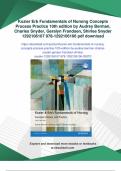 Kozier Erb Fundamentals of Nursing Concepts Process Practice 10th edition by Audrey Berman&comma; Charles Snyder&comma; Geralyn Frandsen&comma; Shirlee Snyder 1292106107 978-1292106106 - Instant Download