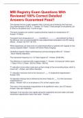 MRI Registry Exam Questions With Reviewed 100&percnt; Correct Detailed Answers Guaranteed Pass&excl;&excl;