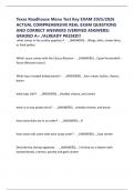 Texas Roadhouse Menu Test Key EXAM 2025&sol;2026 ACTUAL COMPREHENSIVE REAL EXAM QUESTIONS AND CORRECT ANSWERS &lpar;VERIFIED ANSWERS&rpar; GRADED A&plus; &sol;ALREADY PASSED&excl;&excl;