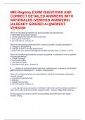 MRI Registry EXAM QUESTIONS AND CORRECT DETAILED ANSWERS WITH RATIONALES &lpar;VERIFIED ANSWERS&rpar; &vert;ALREADY GRADED A&plus;&vert;&vert;NEWEST VERSION