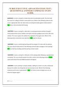 NURSE EXECUTIVE&comma; ADVANCED STUDY TEST &vert; QUESTIONS & ANSWERS COMPLETE STUDY GUIDE&period;