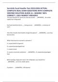 ServSafe Food Handler Test 2025&sol;2026 ACTUAL COMPLETE REAL EXAM QUESTIONS WITH COMPLETE VERIFIED SOLUTION GUIDE &lpar;A&plus; GRADED 100&percnt; CORRECT &rpar; 2025 NEWEST VERSION&excl;&excl;