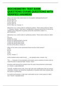 BIOCHEMISTRY TEST BANK QUESTIONS EXAM2 QUESTIONS WITH VERIFIED ANSWERS