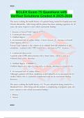 NCLEX Exam 75 Questions with Verified Solutions Graded A 2025-2026