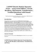 LADWP Electric Station Operator Exam &mdash; 2025&sol;2026 Edition &vert; Circuit Breakers&comma; Disconnects&comma; Transformers &vert; Verified Questions with Passed Answers