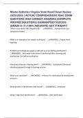 Master Esthetics Virginia State Board Exam Review 2025&sol;2026 &vert; ACTUAL COMPREHENSIVE REAL EXAM QUESTIONS AND CORRECT ANSWERS &lpar;COMPLETE VERIFIED SOLUTIONS&rpar; GUARANTEED SUCCESS &vert;GRADE A&plus;&excl;&excl; &lpar;100&percnt; ACCURATE&rpar; GET IT RIGHT&excl;&excl;