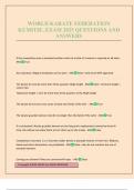 WORLD KARATE FEDERATION KUMITIE&period; EXAM 2025 QUESTIONS AND ANSWERS