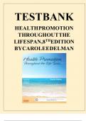 Test bank for health promotion throughout the life span 8th edition by carole edelman