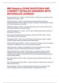 MRI Registry EXAM QUESTIONS AND CORRECT DETAILED ANSWERS WITH RATIONALES &vert;AGRADE