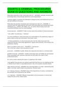 COURTS & CRIMINAL PROCEDURES EXAM &num;2 QUESTIONS AND ANSWERS