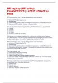 MRI registry &lpar;MRI safety&rpar; EXAMVERIFIED &vert; LATEST UPDATE A&plus; PASS