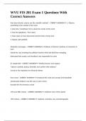 WVU FIS 201 Exam 1 Questions With Correct Answers&period;