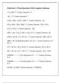 Field tech 2-3 Final Questions With Complete Solutions
