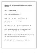 Field Tech II - III Conventional Questions With Complete Solutions