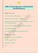 NSG 210 final Questions with Detailed  Verified Answers