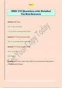 NSG 210 Questions with Detailed  Verified Answers 