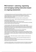 RICA domain 1&colon; planning&comma; organizing&comma; and managing reading instruction based on ongoing assessment NEWEST 2025&sol;2026 ACTUAL EXAM COMPLETE QUESTIONS AND CORRECT DETAILED ANSWERS &lpar;VERIFIED ANSWERS&rpar; &vert;ALREADY GRADED A&plus;&vert;&vert;BRAND NEW&excl;&excl;