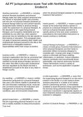 AZ PT jurisprudence exam Test with Verified Answers Graded A