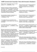 CISR Commercial Casualty II Test with Answers Graded A