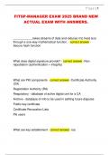 FITSP-MANAGER EXAM 2025 BRAND NEW  ACTUAL EXAM WITH ANSWERS&period; 