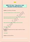 NSG 532 Unit 1 Questions with  Detailed Verified Answers 