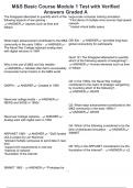 M&S Basic Course Module 1 Test with Verified Answers Graded A