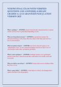 NUR3503 FINAL EXAM WITH VERIFIED  QUESTIONS AND ANSWERS&vert;&vert; ALREADY  GRADED A&plus; &vert;&vert; GUARANTEED PASS &vert;&vert; LATEST  VERSION 2025