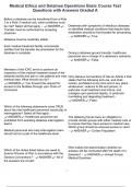 Medical Ethics and Detainee Operations Basic Course Test Questions with Answers Graded A
