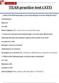 ATI TEAS 7 &ndash; PRACTICE TEST WITH QUESTIONS & ANSWERS 2025&period;