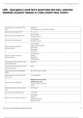 LMR - Georgette's EXAM WITH QUESTIONS AND WELL VERIFIED ANSWERS &lbrack;ALREADY GRADED A&plus;&rsqb; REAL EXAM&excl;&excl;&excl; REAL EXAM&excl;&excl;&excl;