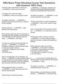 NRA Basic Pistol Shooting Course Test Questions with Answers 100&percnt; Pass