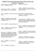 NYSDEC Pesticide Applicators Exam Study Guide with Answers &vert; Graded A&plus;
