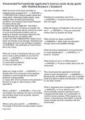 Ornamental&sol;Turf pesticide applicator's licence exam study guide with Verified Answers &vert; Graded A