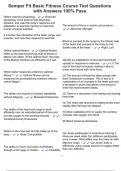 Semper Fit Basic Fitness Course Test Questions with Answers 100&percnt; Pass