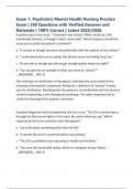 Exam 1&colon; Psychiatric Mental Health Nursing Practice Exam &vert; 260 Questions with Verified Answers and Rationale &vert; 100&percnt; Correct &vert; Latest 2025&sol;2026&period;
