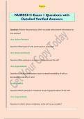 NURS5315 Exam 1 Questions with  Detailed Verified Answers 