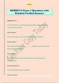 NURS5315 Exam 3 Questions with  Detailed Verified Answers 