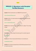 PPR EC-12 Questions with Detailed  Verified Answers 