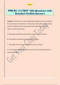 PPR EC-12 &lpar;TEST 160&rpar; Questions with  Detailed Verified Answers
