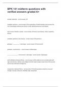 BPK 141 midterm questions with verified answers graded A&plus;