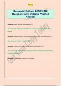 BESC 3020  Questions with Detailed Verified Answers