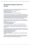 RN Medical Surgical&period; Renal and Urinary Questions and Answers 2025
