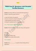 TEEX EXAM Questions with Detailed Verified Answers