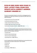 EVOLVE MED SURG HESI EXAM V2 2025&period; LATEST FINAL EXAM 2025 UPDATE WITH CORRECT ANSWER&period; ALREADY GRADED A&plus;