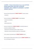 LJU4804 - Private International Law exam ACTUAL  EXAM QUESTIONS AND WELL DETAILED  ANSWERS&comma;100&percnt; CORRECT&excl;&excl;&vert;&vert; GRADED A&plus;&vert;LATEST  UPDATE 2025&sol;26 