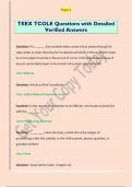 TEEX TCOLE Questions with Detailed Verified Answers
