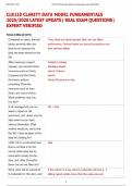 CLR110 CLARITY DATA MODEL FUNDAMENTALS 2025&sol;2026 LATEST UPDATE&vert; REAL EXAM QUESTIONS&vert; EXPERT VERIFIED